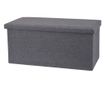 Taburet cu spațiu de depozitare, Storage Solutions, 76x40x38 cm – Gri inchis thumbnail 1
