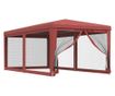 Парти шатра с 6 мрежести стени, червена, 3x6 м, HDPE thumbnail 2