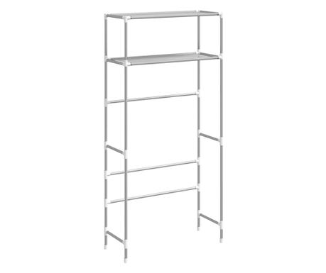 vidaXL Raft depozitare mașină spălat 2 niveluri gri 69x28x143 cm, fier