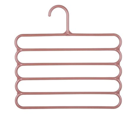 Set 24 Umerase Multifunctionale Mercaton din Plastic cu 5 pozitii pentru Haine si Accesorii, Anti-derapante, 31 x 31 cm, Maro