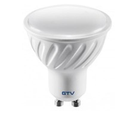 Bec LED 5.6W(36W) GTV, GU10, 410 lm, lumina neutră (4000 K), clasa energetică F