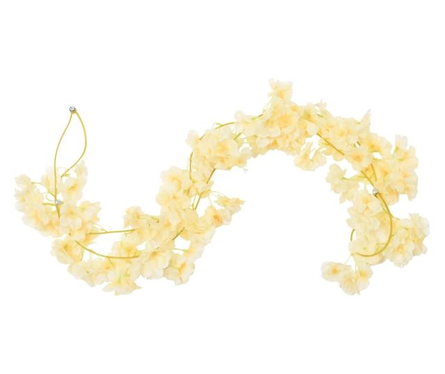 vidaXL Ghirlande de flori de Crăciun, 6 buc., șampanie, 180 cm