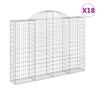 Габионни кошници извити 18 бр., 200x30x140/160 см, поцинковано желязо thumbnail 2