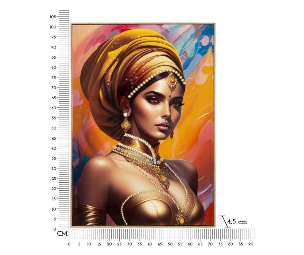 Zidna umjetnost Samira Narančasta 72 cm - 8