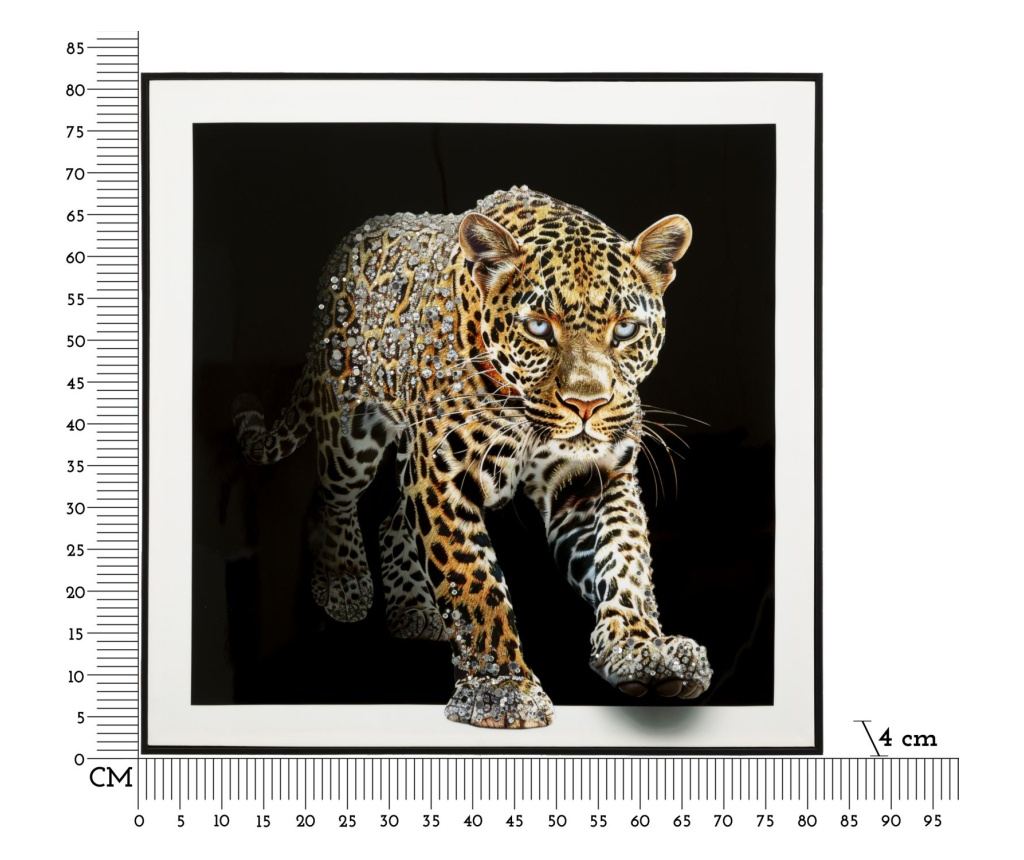 Zidna umjetnost Jaguar crna 82 cm - 7