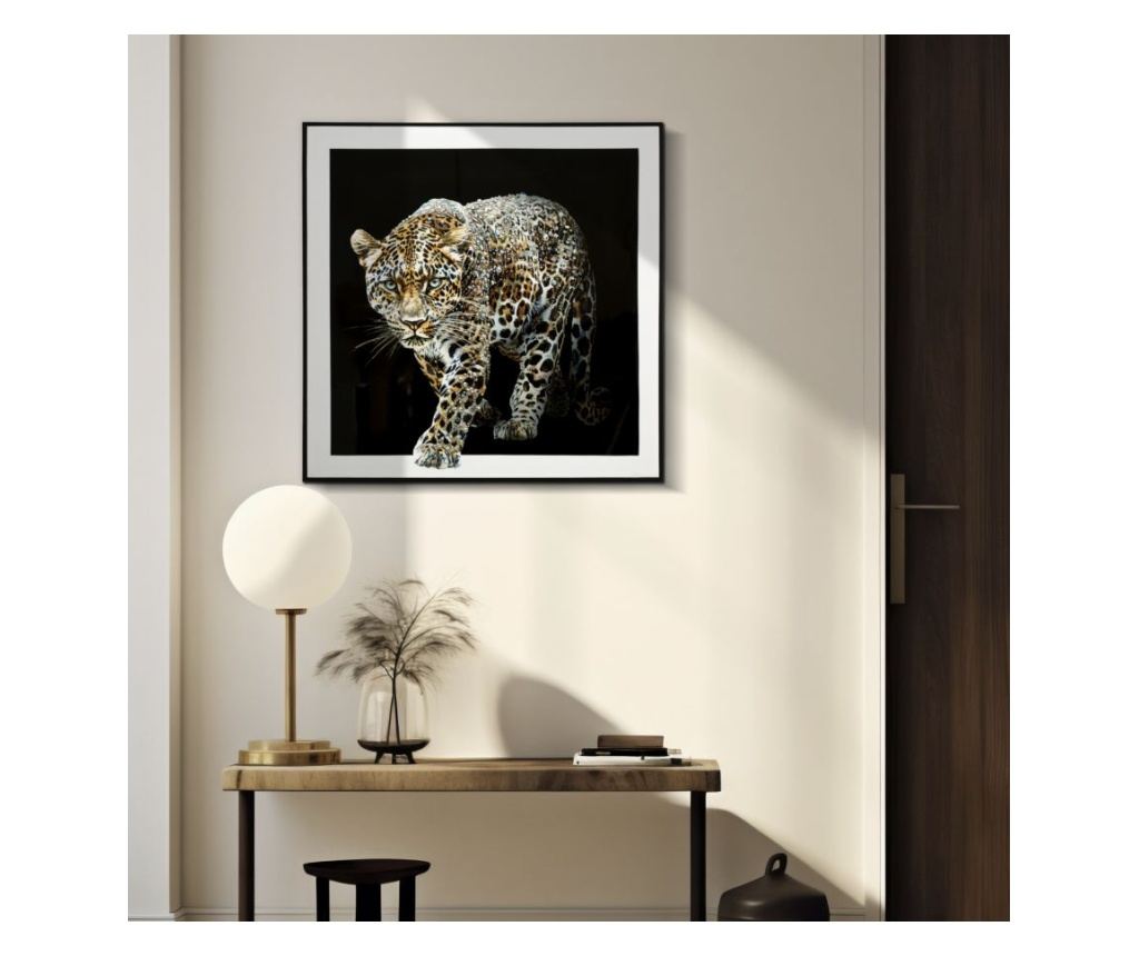 Zidna umjetnost Jaguar Crna 82 cm - 5