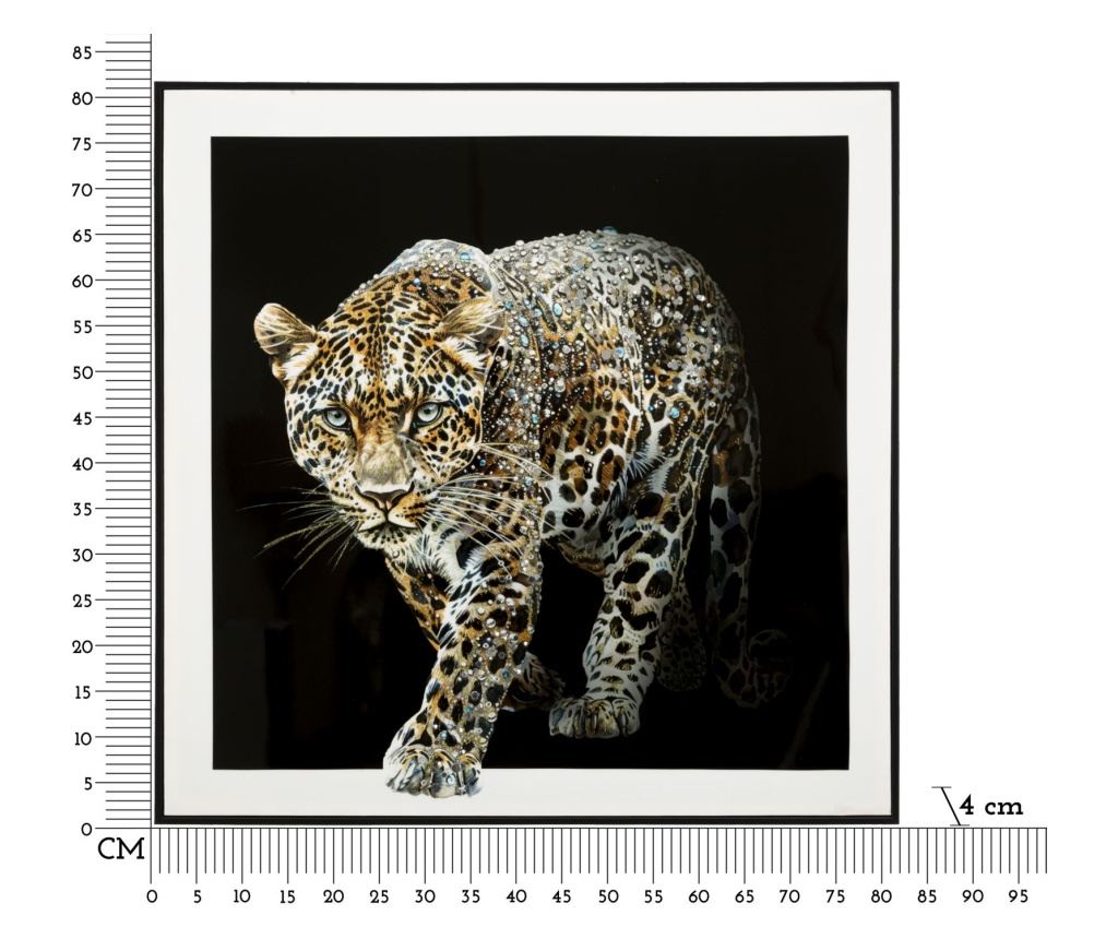 Zidna umjetnost Jaguar Crna 82 cm - 6