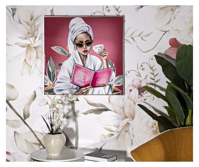 ЛАКИРАНА ПЛАТНЕНА ЛУКСОЗНА СПА КАРТИНА С РАМКА -В- СМ 82X4X82