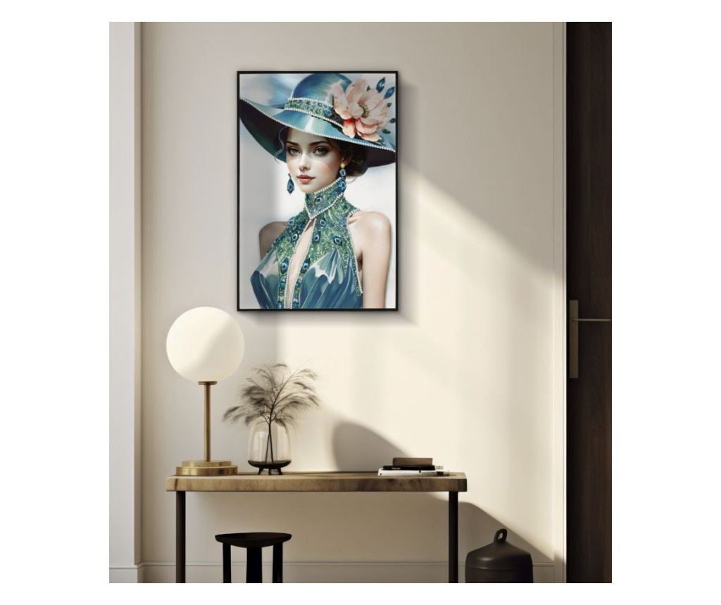 Zidna umjetnost Palma Plava 62 cm - 6