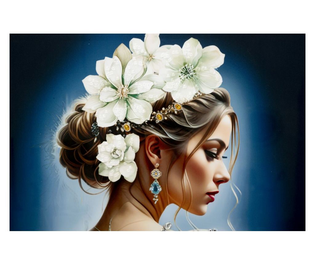 Zidna umjetnost Isabel plava 72 cm - 3
