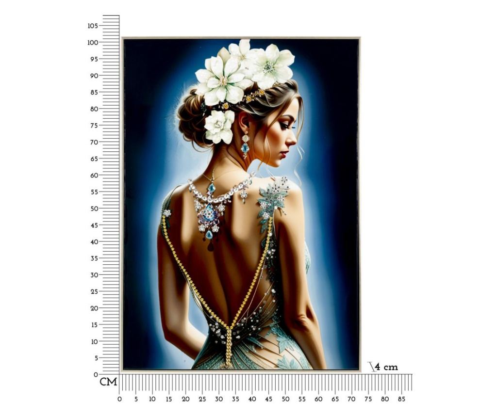 Zidna umjetnost Isabel plava 72 cm - 7
