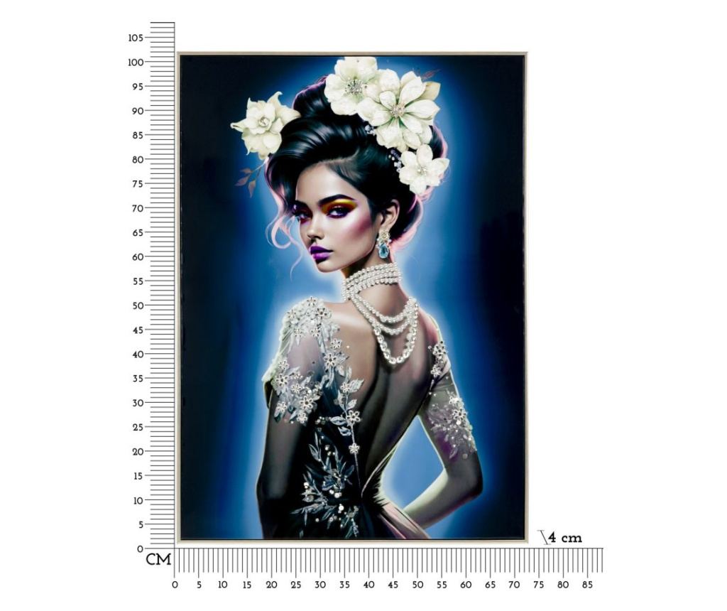 Zidna umjetnost Isabel plava 72 cm - 7