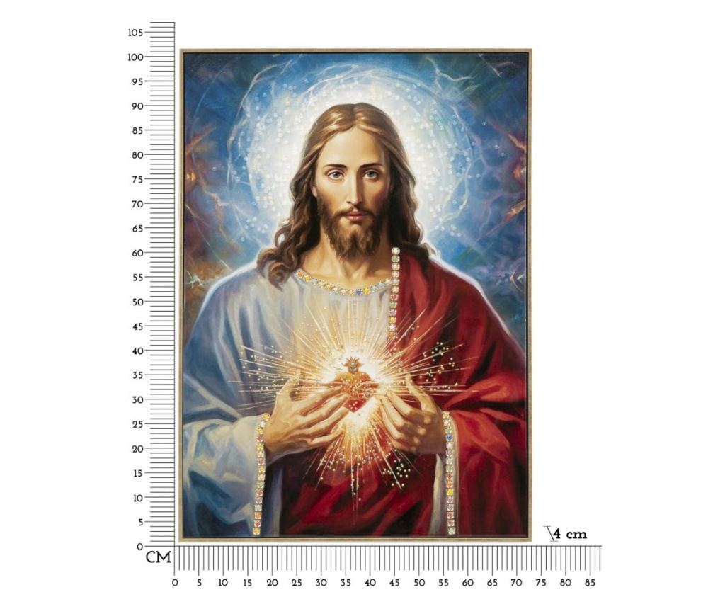 Zidna umjetnost Isus Plava 72 cm - 7