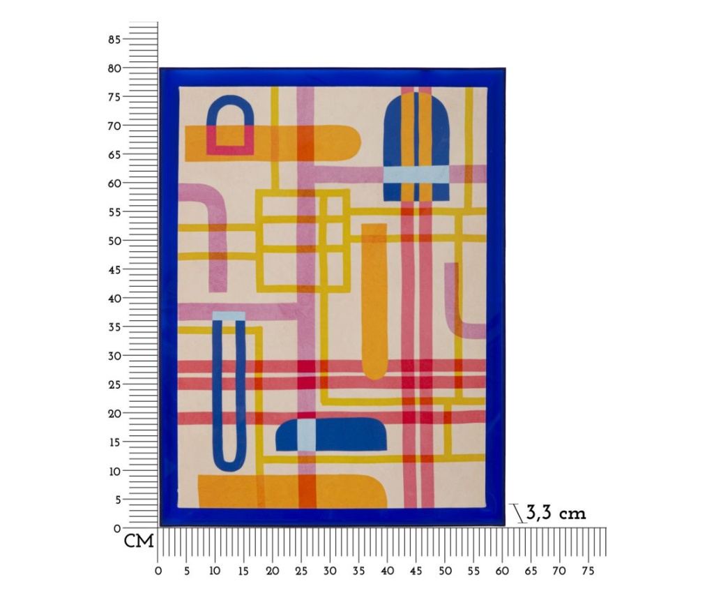 MODIS SA OKVIROM LAKIRANI PRINT NA PLATNU -B- CM 60X3,3X80 - 6