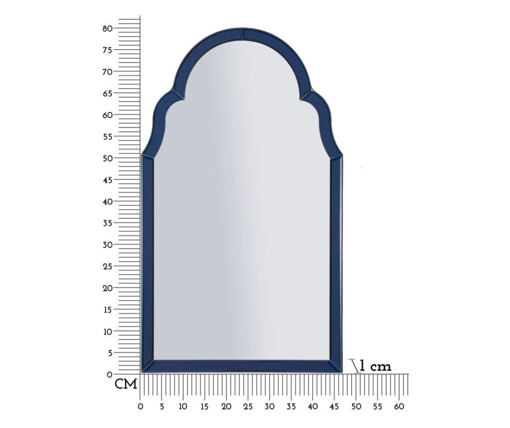 Zidno ogledalo Tangier plavo 47 cm - 8