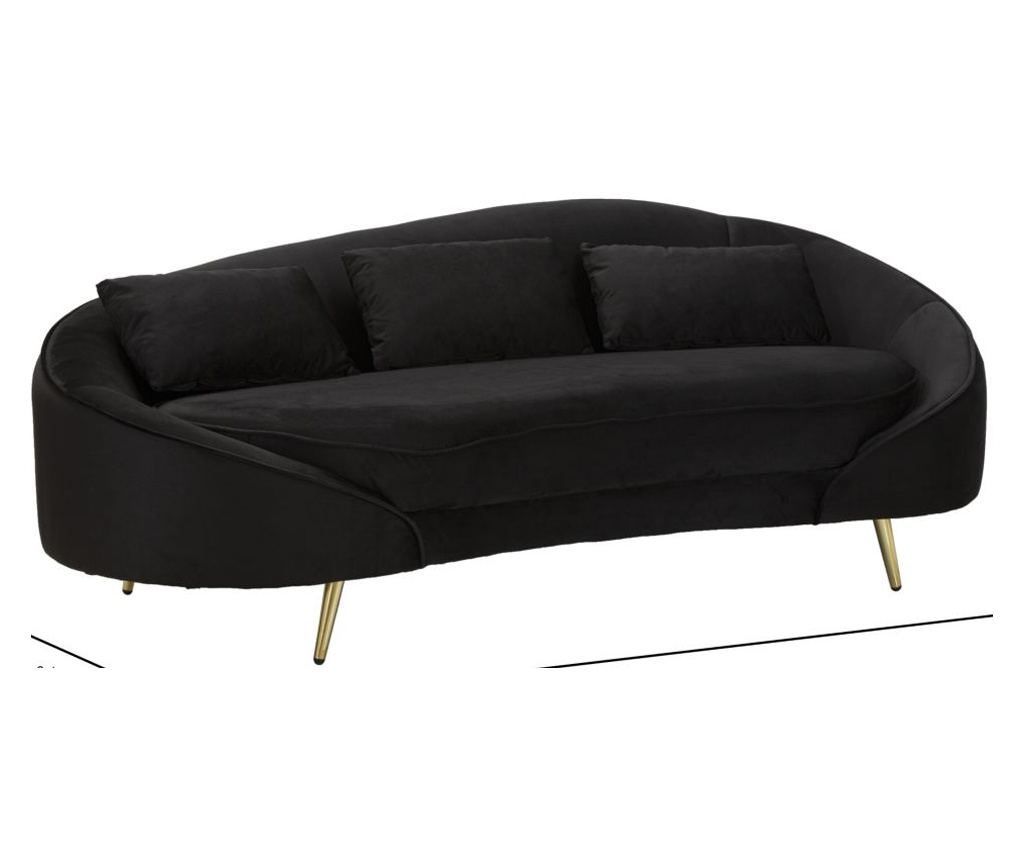 ΚΑΝΑΠΕΣ 3 ΘΕΣΕΩΝ OSLO ΜΕ ΜΑΞΙΛΑΡΙΑ ΜΑΥΡΟΣ CM 185X84X68 - 12