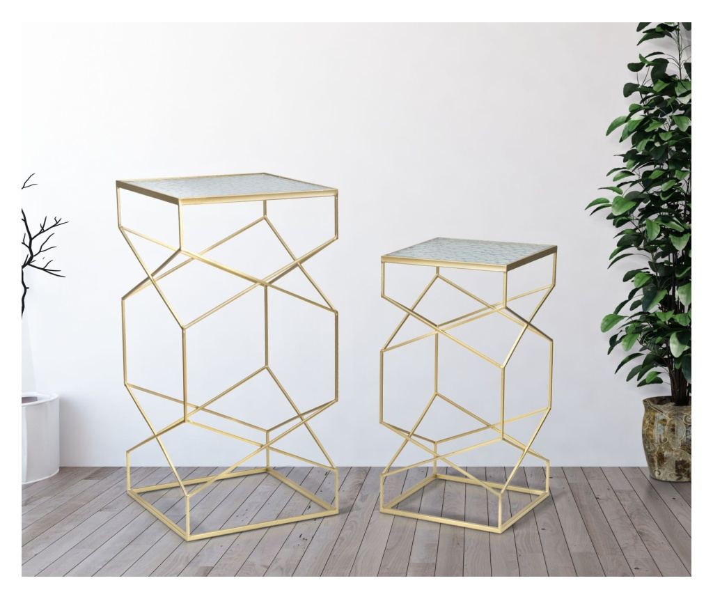 Stolić za kavu Coppia Gold 50 cm (2 kom) - 7