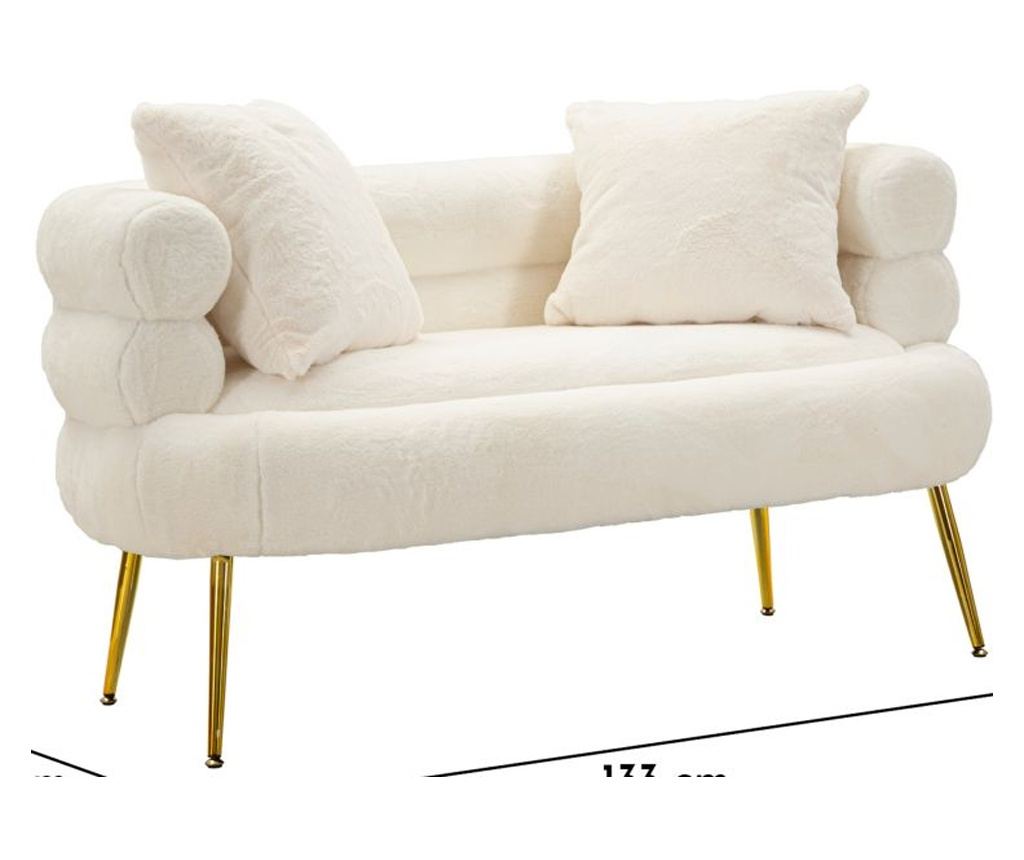 Sofa Soffy Bijela 133 cm - 19