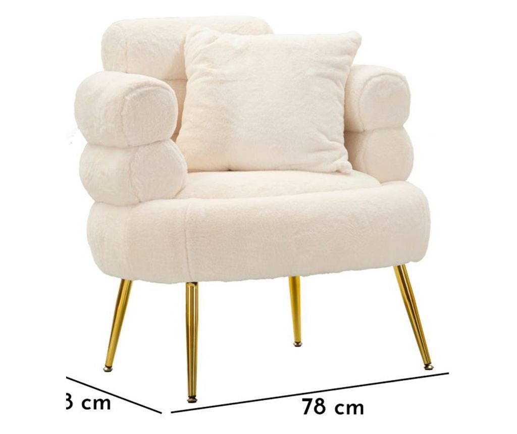 Fotelja Soffy Bijela 78 cm - 11