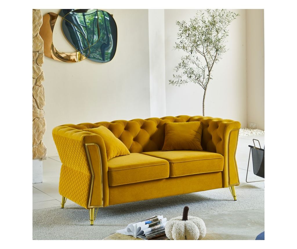 Sofa Emy Žuta 162 cm - 12
