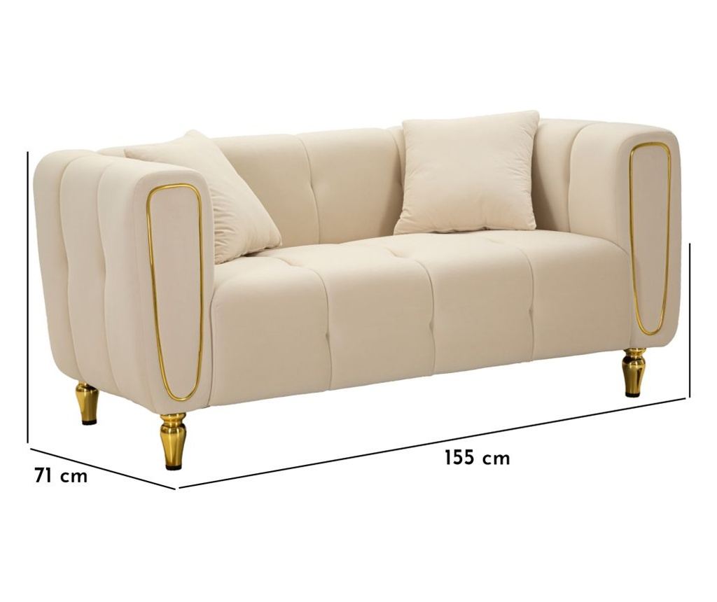 Sofa Alma Bež 81 cm - 12
