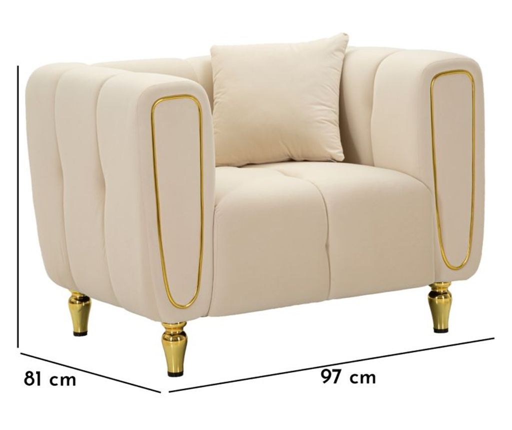 Fotelja Alma Bež 81 cm - 11