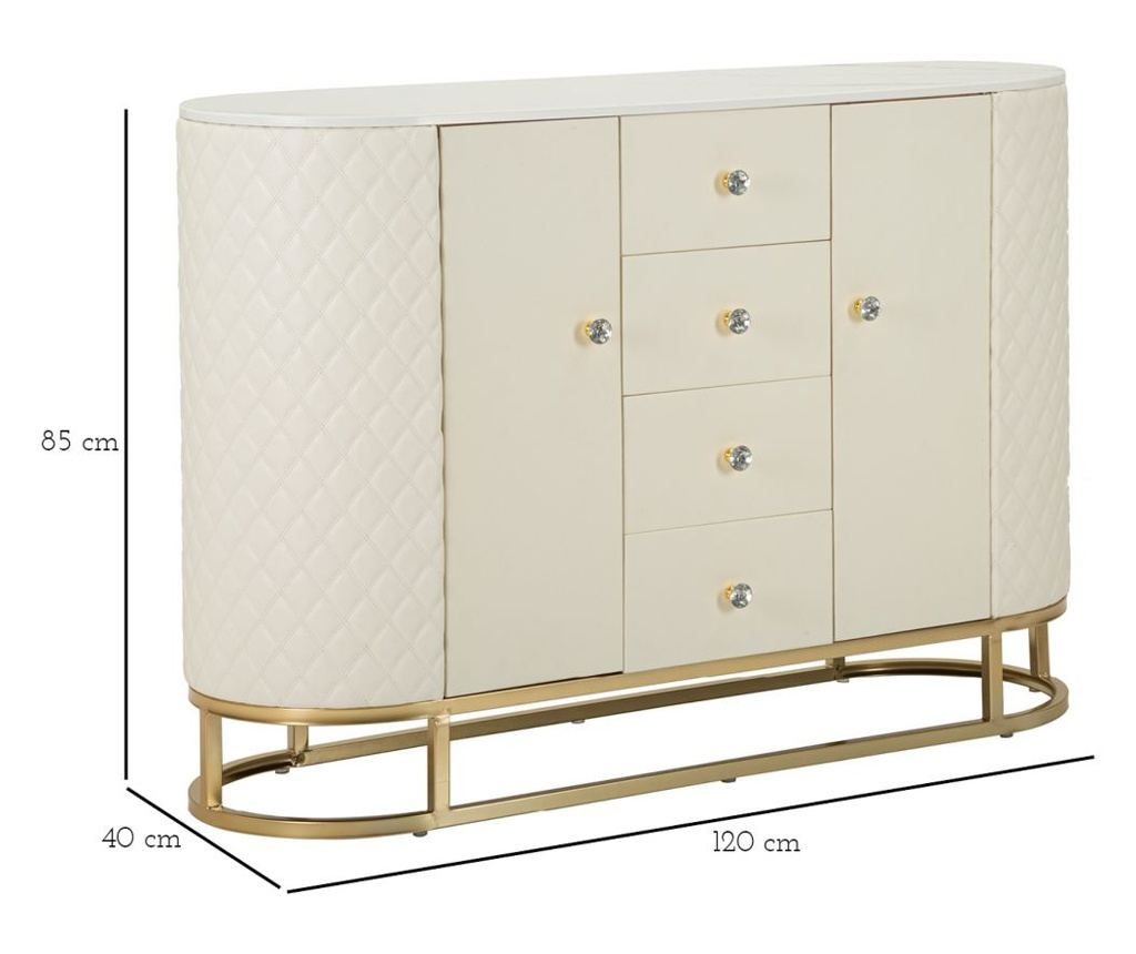 Komoda Sharon White 120 cm - 11