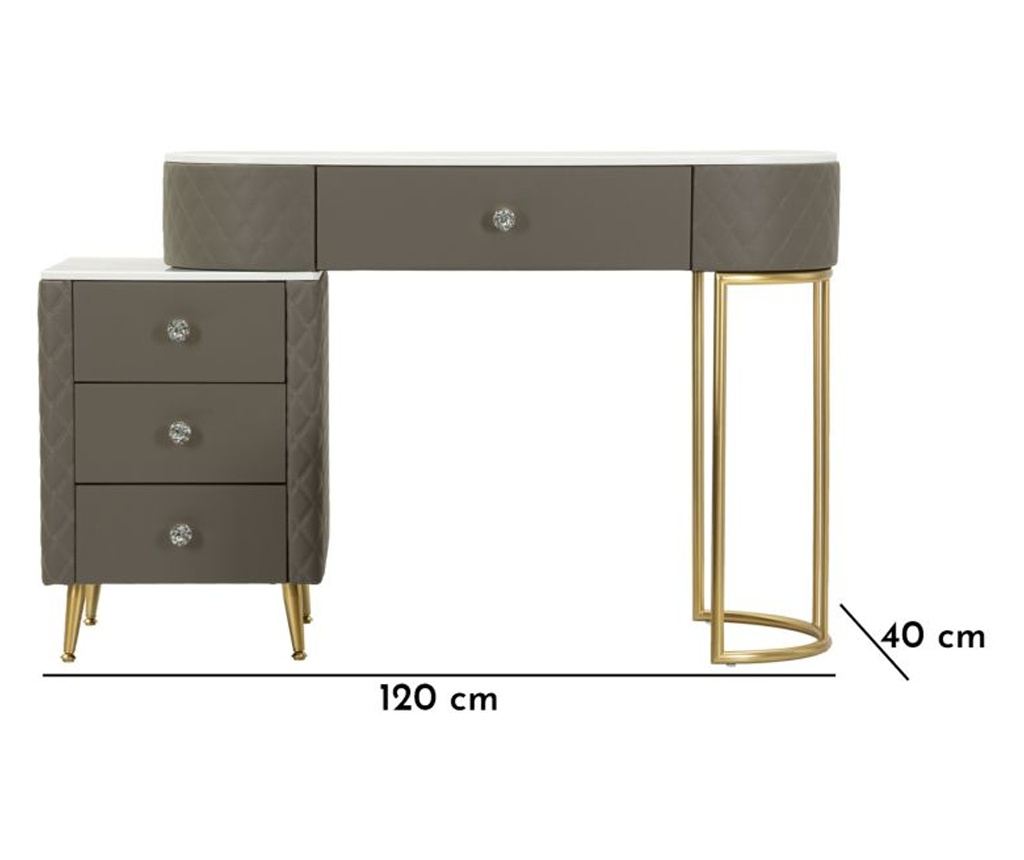 Konzolni stolić Sharon Grey 120 cm - 12