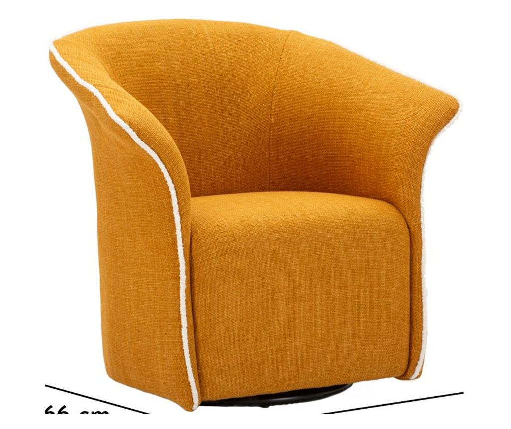 Fotelja Senape Žuta 84 cm - 19