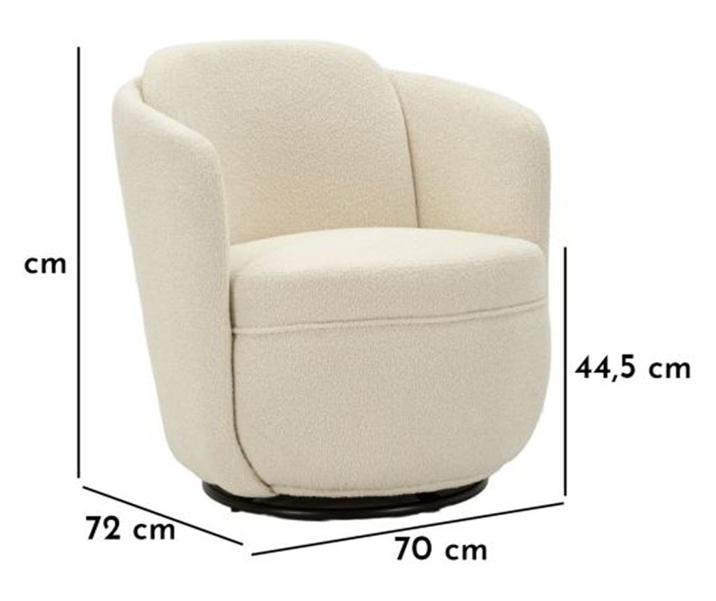 Fotelja Torino Bež 70 cm - 11