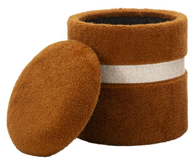 КОМПЛЕКТ ТАБУРЕТКИ С МЯСТО ЗА СЪХРАНЕНИЕ SAINT-MORITZ КАФЯВИ 2 БР. CM Ø 40X47-32X38