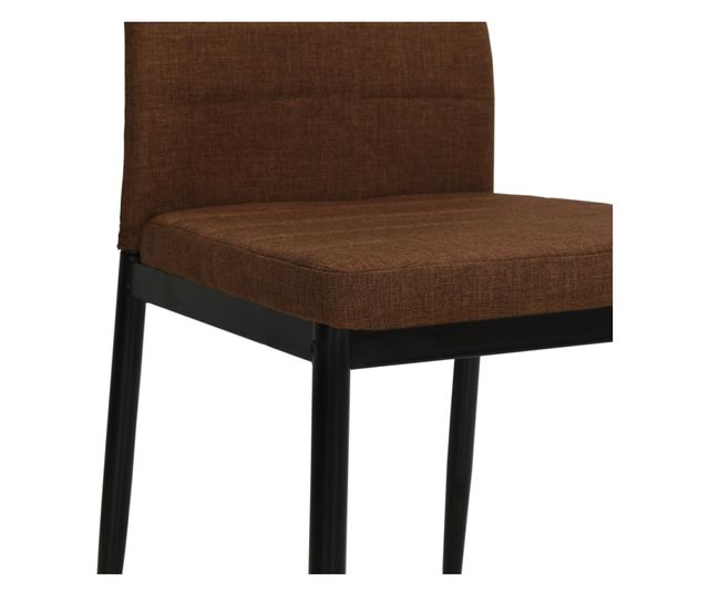 Stolice za blagovaonicu, 4 kom., smeđe, tkanina