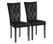 Kuhinjske stolice, 2 kom., crne, baršun