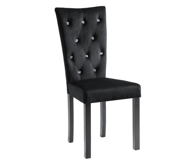 Kuhinjske stolice, 2 kom., crne, baršun