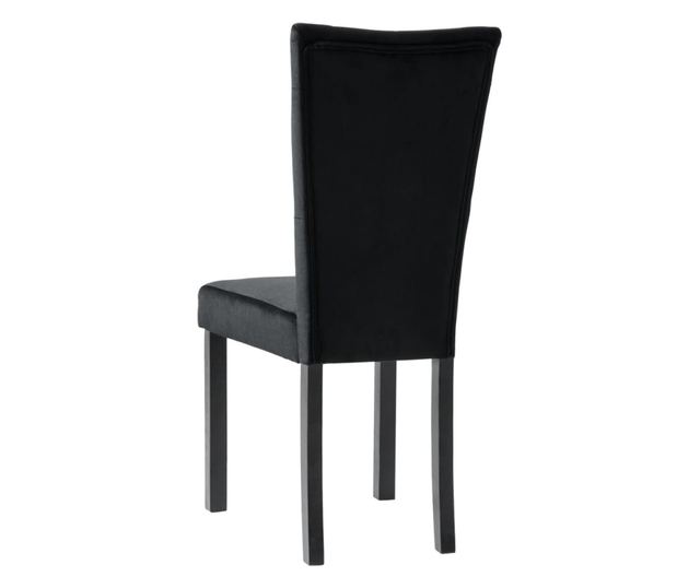 Kuhinjske stolice, 2 kom., crne, baršun