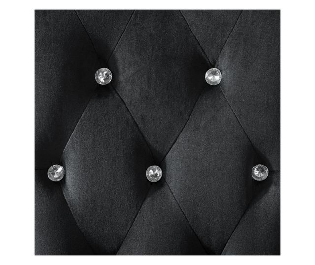 Kuhinjske stolice, 2 kom., crne, baršun