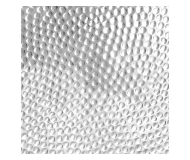 Stolić za kavu, srebrni, 70 x 30 cm, aluminij kovan čekićem