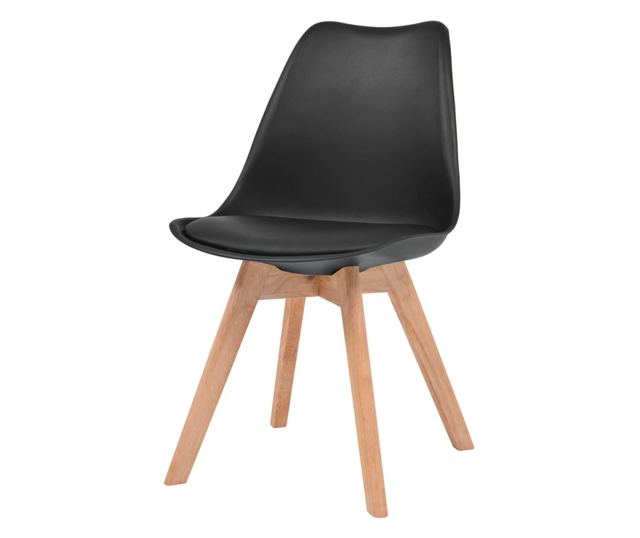 Kuhinjske stolice, 2 kom., crne, umjetna koža