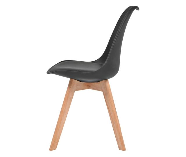 Kuhinjske stolice, 2 kom., crne, umjetna koža