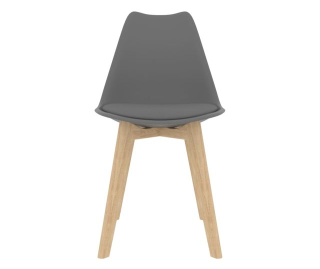 Kuhinjske stolice, 4 kom., siva, umjetna koža