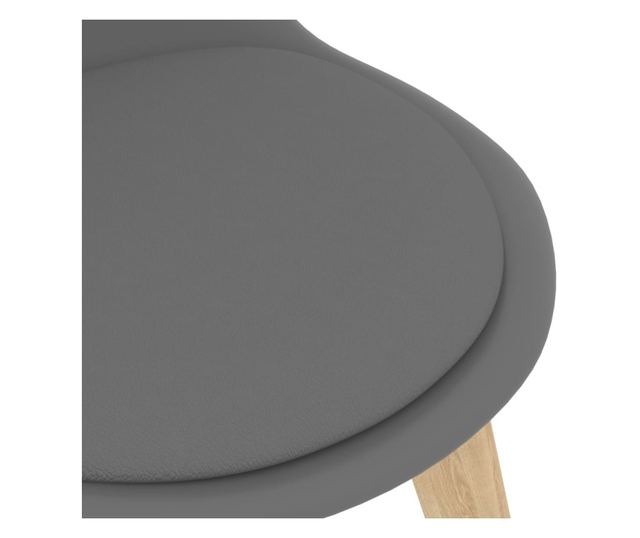 Kuhinjske stolice, 4 kom., siva, umjetna koža