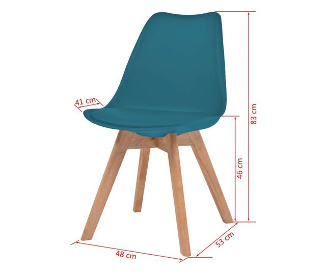 Kuhinjske stolice, 2 kom., tirkizne, umjetna koža
