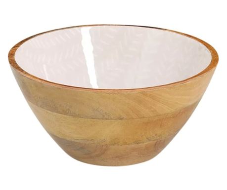 Купа Zeller, мангово дърво, 25x13 см, кафяво/бежово