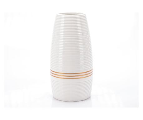 Vaza decorativa, white, alb, 23 cm 