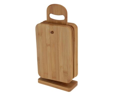 Комплект 6 чопъра Koopman-Excellent Houseware, бамбук, 22x15x0,9 см, кафяв