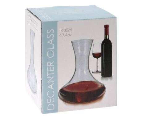 Καράφα Κρασιού Excellent Houseware, Γυαλί, 18x22 εκ., 1.4 L, Διαφανές