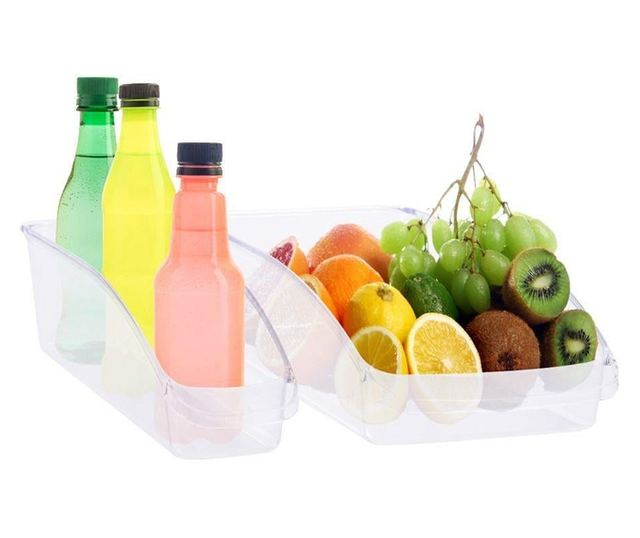 Set 3 organizatoare frigider Kiváló háztartási eszközök, műanyag, átlátszó