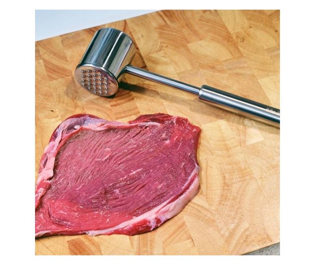 Młotek do tłuczenia mięsa Ibili, stal nierdzewna, 27 cm, srebrny