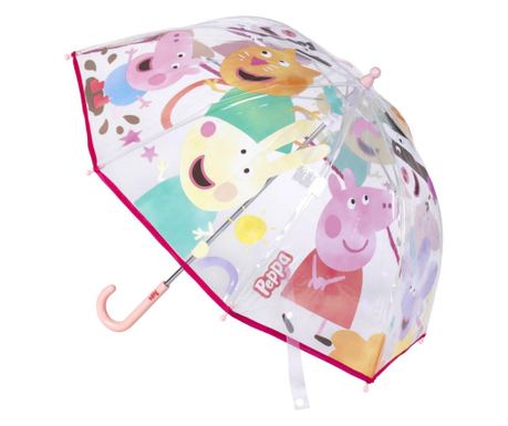 Peppa malac Buddies gyerek átlátszó esernyő Ø71 cm