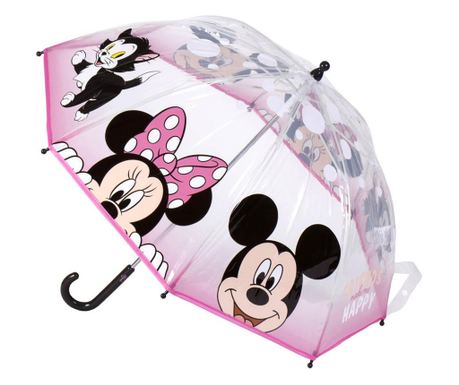 Disney Minnie Make Me Happy gyerek átlátszó esernyő Ø71 cm